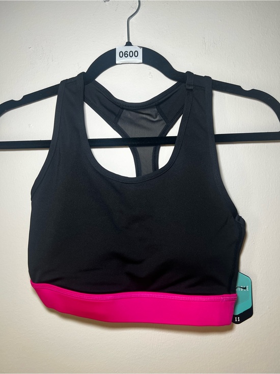 LuLaRoe Other - LuLaRoe Black Sports Bra with Hot Pink Band